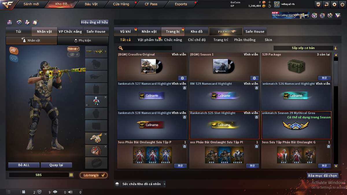 shop acc cf uy tin gia re